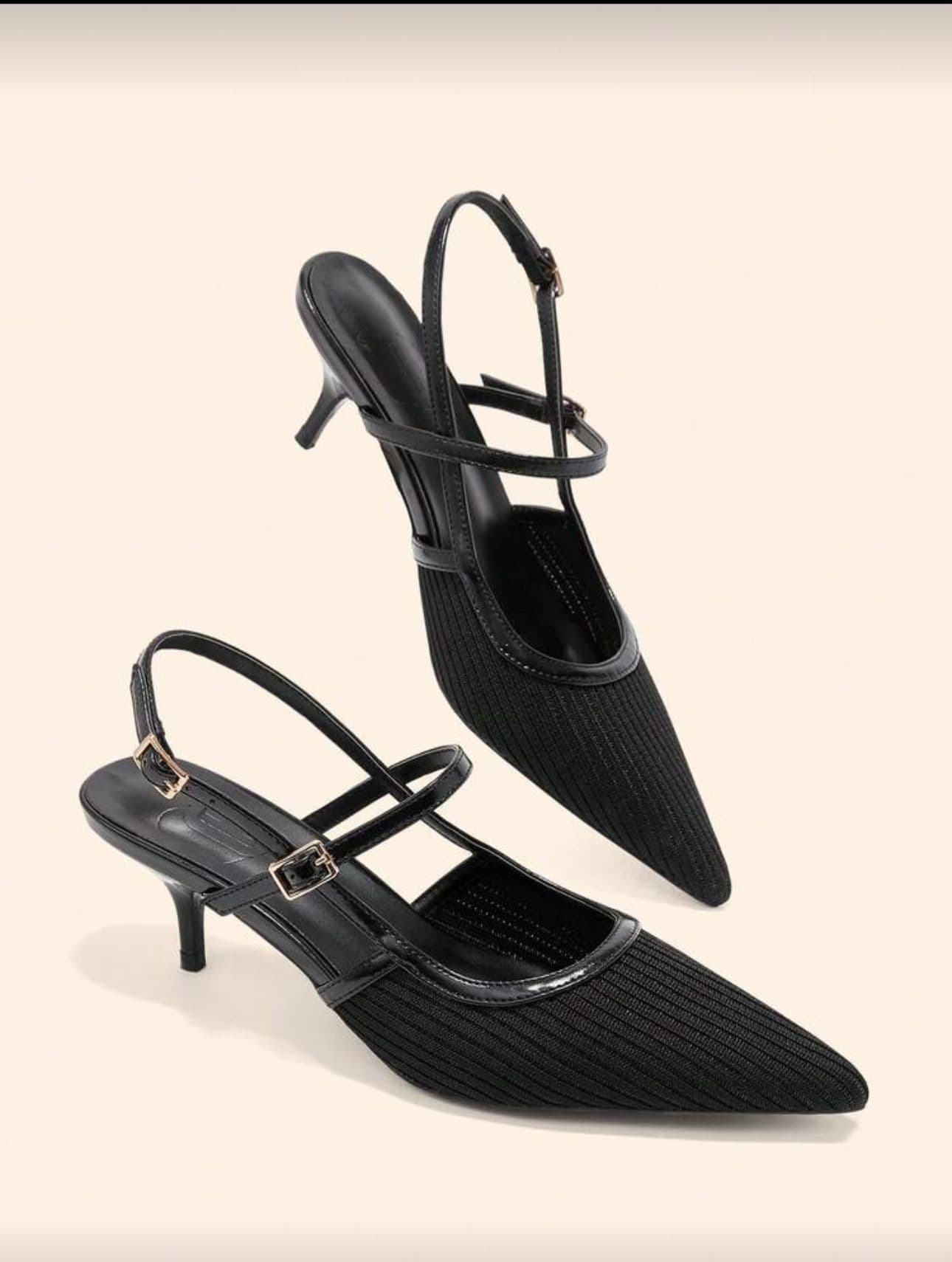 Textured Black Stiletto