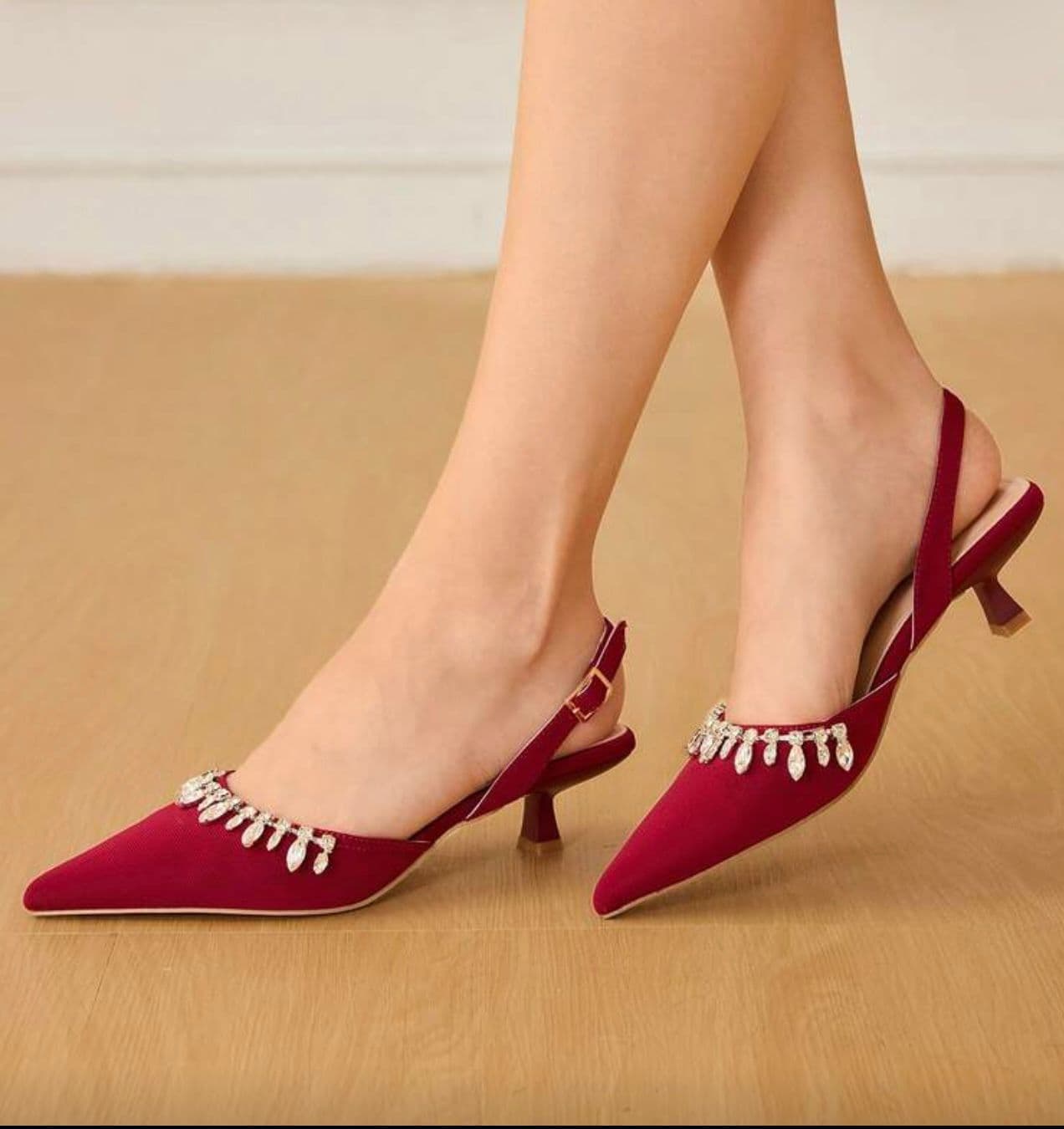 Gem Embellished Short Heel