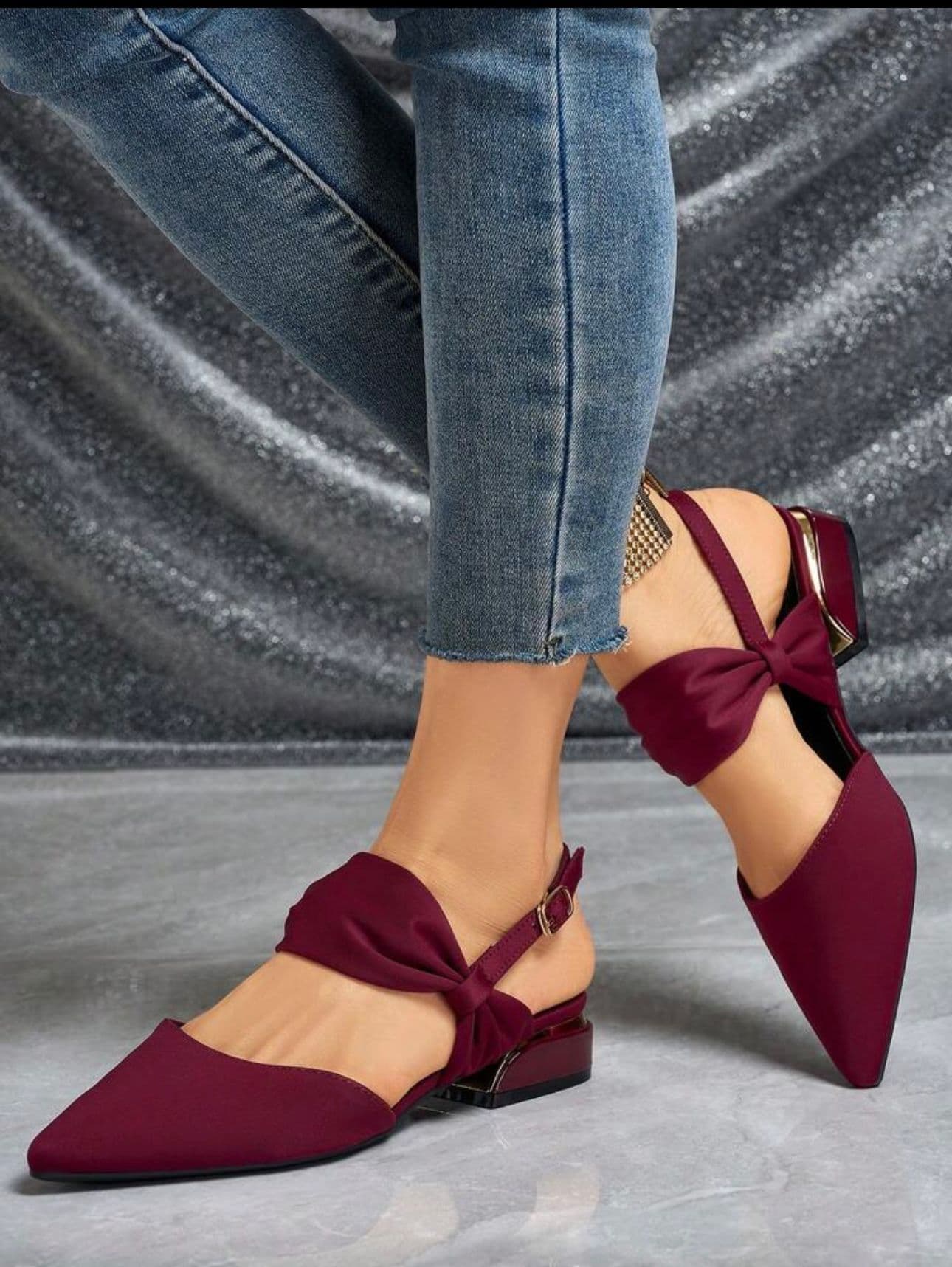 Burgundy 360 Side-Bow Sandal