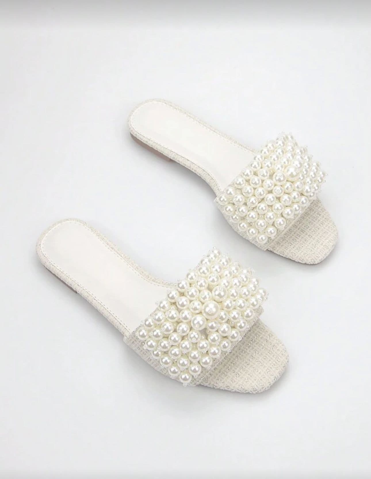 White Pearl Slippers