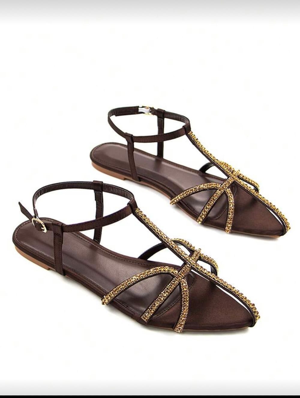 Gold Glitter Slingback Sandal