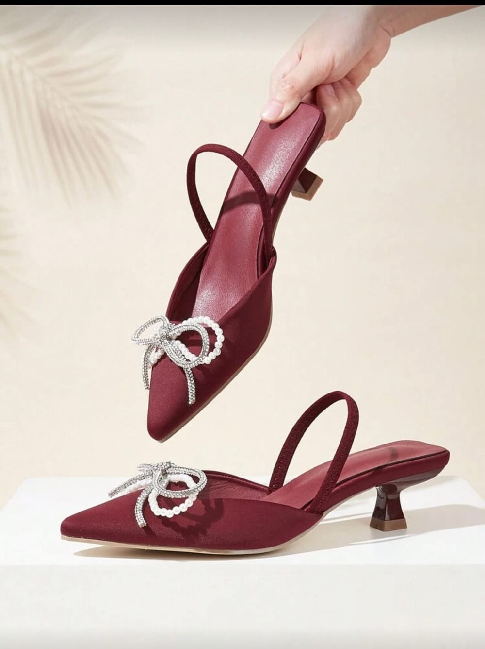 Burgundy Short Heel
